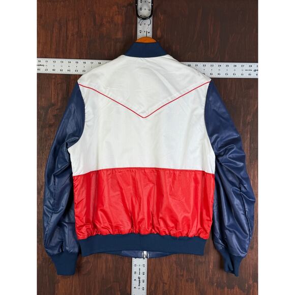 Walls Texas Flag Sesuicentennial Bomber Jacket Vintage Red Blue RWB Mens Small - Picture 8 of 8